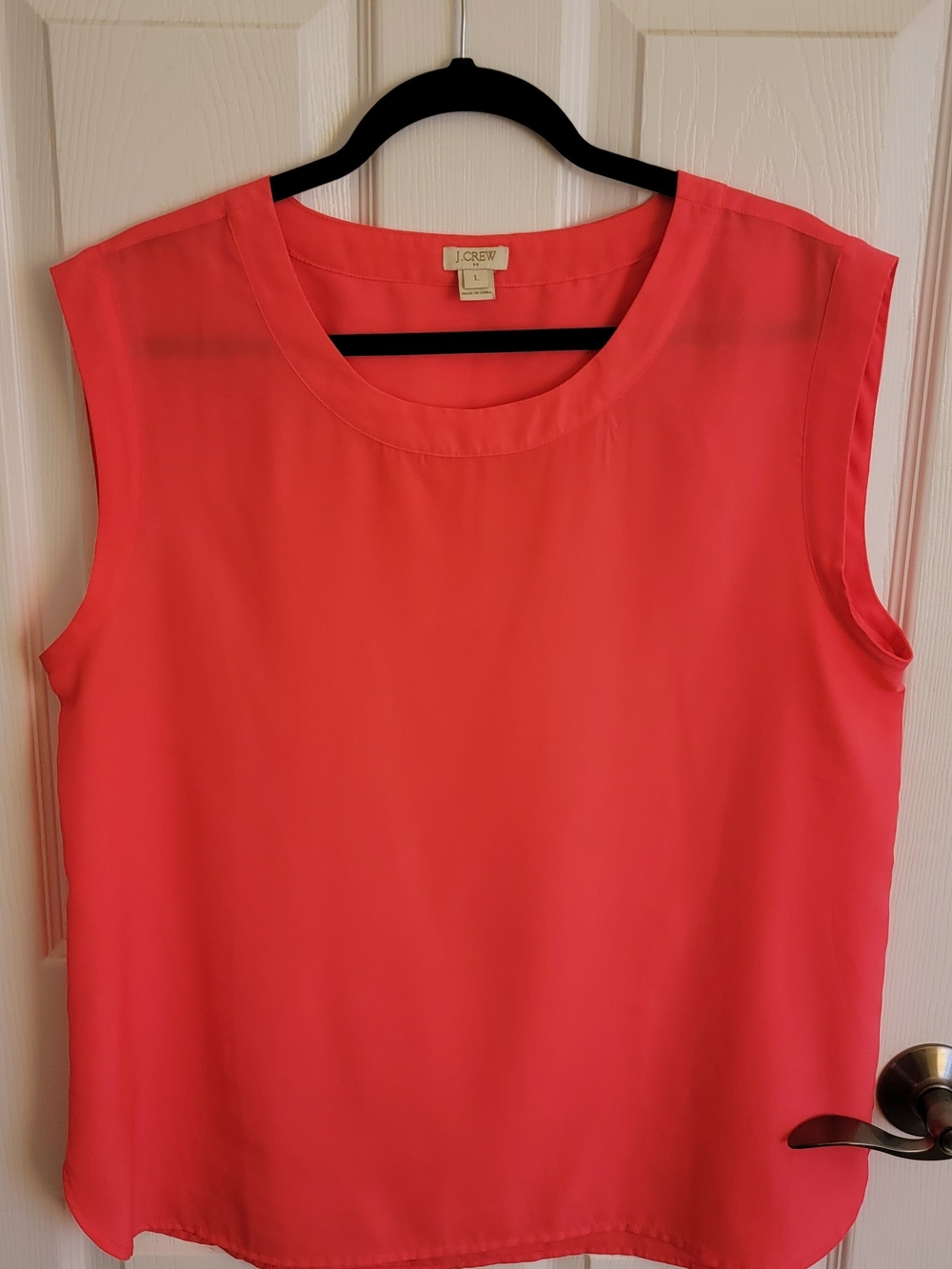 J. Crew BRIGHT PINK Sleeveless Shell Top